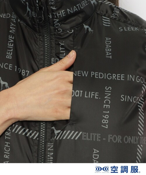 adabat（アダバット）の「【ファン別売り】「空調服（R）」ロゴチェックベスト（ベスト・レディース・ブラック系・40/38）」の10枚目の写真