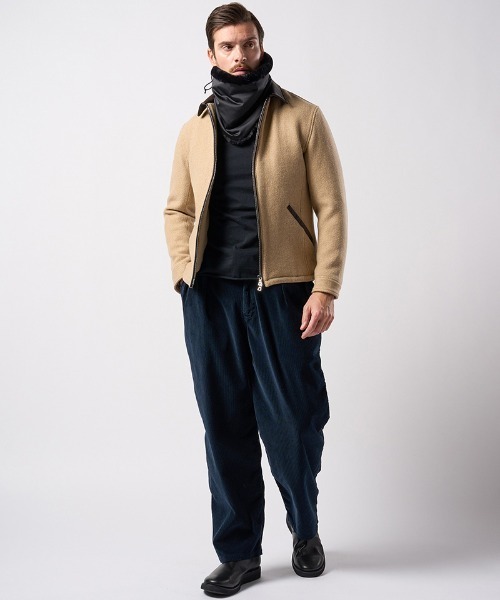 wjk(ダヴルジェイケイ)の「mko12778-combi neck warmer ネックウォーマー(ネックウォーマー/スヌード・メンズ・ネイビー/ブラック・FREE)」の19枚目の写真