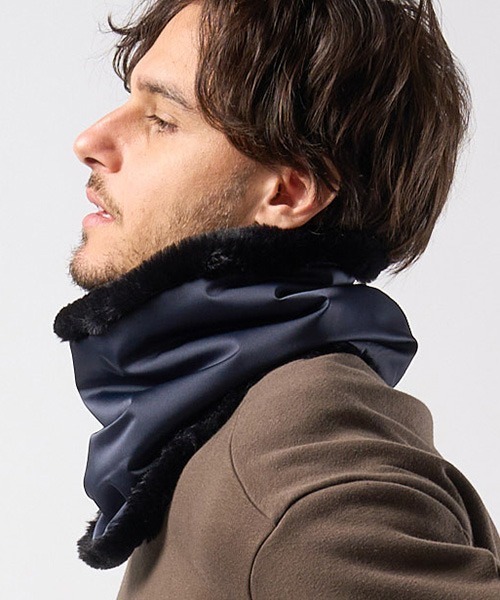 wjk(ダヴルジェイケイ)の「mko12778-combi neck warmer ネックウォーマー(ネックウォーマー/スヌード・メンズ・ネイビー/ブラック・FREE)」の17枚目の写真