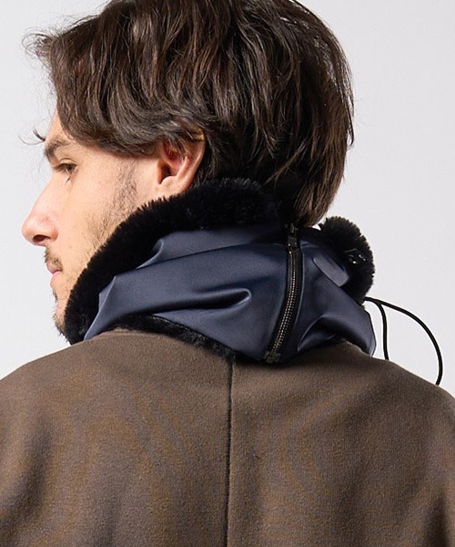 wjk(ダヴルジェイケイ)の「mko12778-combi neck warmer ネックウォーマー(ネックウォーマー/スヌード・メンズ・ネイビー/ブラック・FREE)」の15枚目の写真