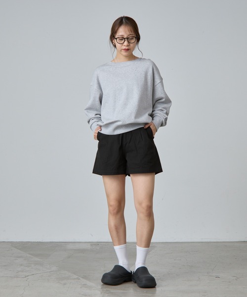 COLONY 2139（コロニートゥーワンスリーナイン）の「2タックコットンツイルショートパンツ（その他パンツ・レディース・アイボリー/ブラック・MEDIUM/SMALL）」の15枚目の写真