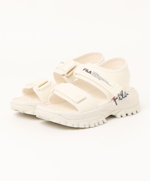 FILA（フィラ）の「FILA フィラ FILA TRACER SD SCRIPT フィラトレーサーサンダルスクリプト USS25038100 ABC-MART限定 *OFFWHITE/NVY（サンダル・レディース・ホワイト・23.0cm/24.0cm/25.0cm/22.0cm）」の2枚目の写真