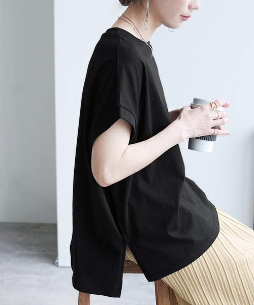 reca(レカ)の「【接触冷感】フレンチスリーブプルオーバー(Tシャツ/カットソー・レディース・ブラック/アイボリー/アクア/チャコールグレー・M)」の18枚目の写真