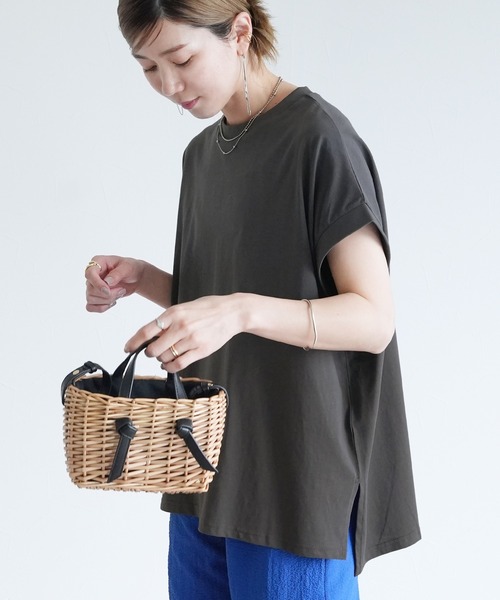 reca(レカ)の「【接触冷感】フレンチスリーブプルオーバー(Tシャツ/カットソー・レディース・ブラック/アイボリー/アクア/チャコールグレー・M)」の17枚目の写真