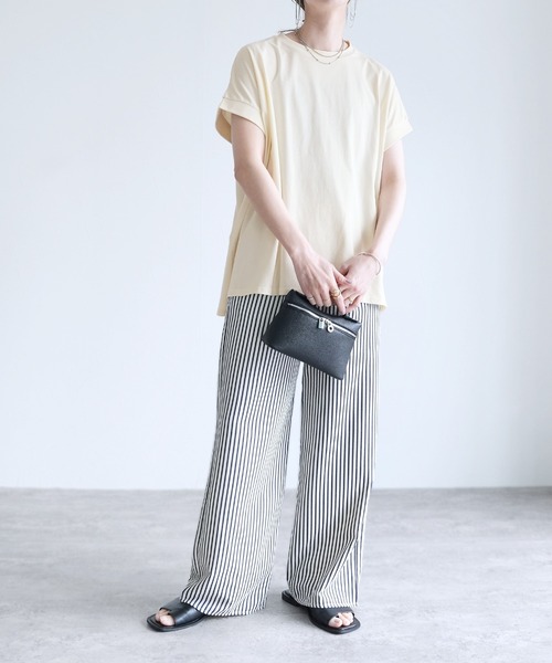 reca(レカ)の「【接触冷感】フレンチスリーブプルオーバー(Tシャツ/カットソー・レディース・ブラック/アイボリー/アクア/チャコールグレー・M)」の6枚目の写真