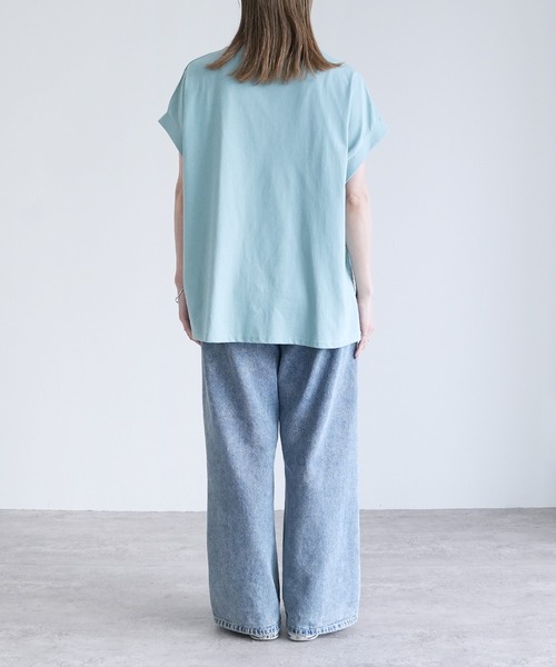 reca(レカ)の「【接触冷感】フレンチスリーブプルオーバー(Tシャツ/カットソー・レディース・ブラック/アイボリー/アクア/チャコールグレー・M)」の10枚目の写真
