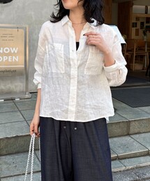 fredy emue | LINEN100クロップドシャツ(シャツ/ブラウス)