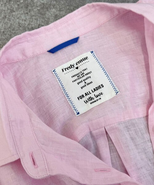 fredy emue（フレディエミュ）の「LINEN100クロップドシャツ（シャツ/ブラウス・レディース・オフホワイト/ブルー系その他/ベビーピンク/イエロー系その他/ネイビー・38）」の17枚目の写真