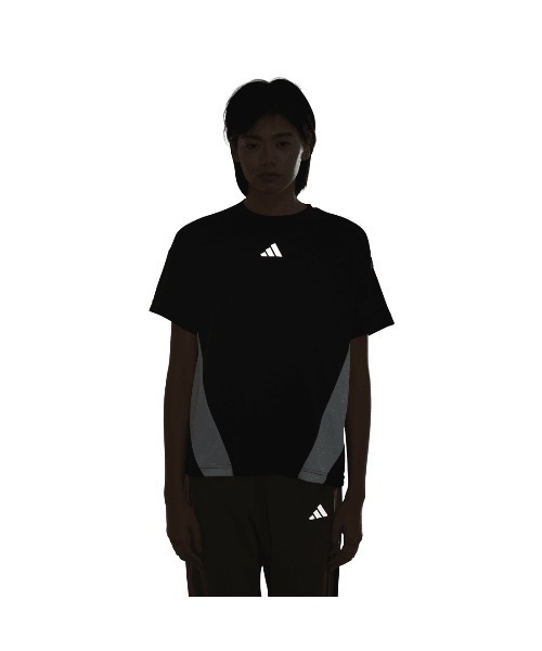 adidas(アディダス)の「アディダス adidas カラーブロック 半袖Tシャツ(Tシャツ/カットソー・レディース・ブラック/ホワイト/ネイビー・L/XL/S/M)」の9枚目の写真