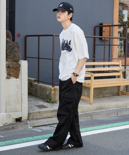 WEGO(ウィゴー)の「WEGO/ワッペンロゴドロストBIG T(Tシャツ/カットソー・メンズ・ホワイト/ブラック/スミクロ/グレー系その他/ブラック系その他・LARGE/MEDIUM)」の16枚目の写真