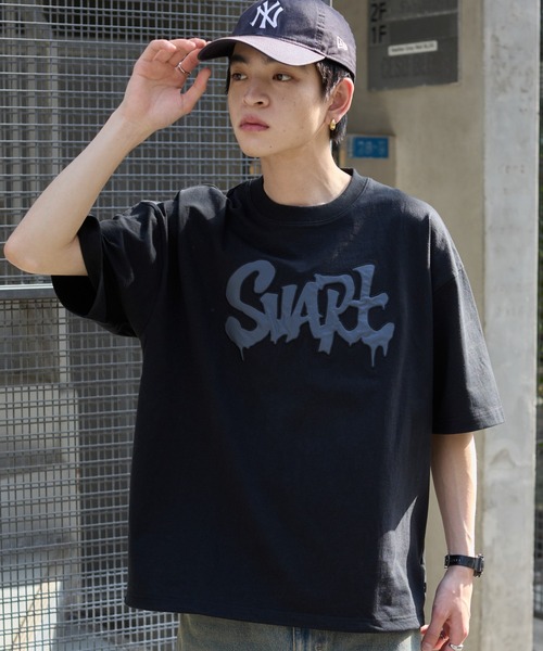 WEGO(ウィゴー)の「WEGO/ワッペンロゴドロストBIG T(Tシャツ/カットソー・メンズ・ホワイト/ブラック/スミクロ/グレー系その他/ブラック系その他・LARGE/MEDIUM)」の18枚目の写真