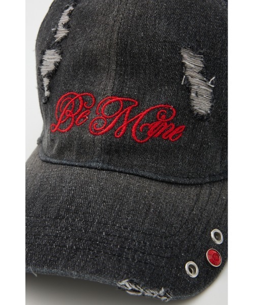 SLY（スライ）の「DAMAGE PIERCE CAP ダメージ ピアス キャップ（キャップ・レディース・ブラック/ネイビー・FREE）」の8枚目の写真