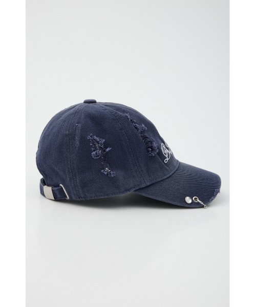 SLY デニムダメージキャップ Beeden sly cap（DAMAGE PIERCE CAP