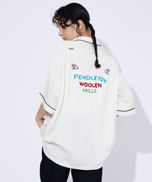 PENDLETON(�y���h���g��)�́yPENDLETON/�y���h���g���zPiping Open Collar Shirt/�p�C�s���O�h�J�I�[�v���J���[�V���c/���j�Z�b�N�X(�V���c/�u���E�X)