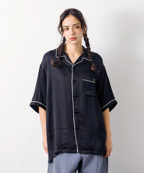 PENDLETON（ペンドルトン）の「【PENDLETON/ペンドルトン】Piping Open Collar Shirt/パイピング刺繍オープンカラーシャツ/ユニセックス（シャツ/ブラウス・メンズ・ブラック/ホワイト・M/L）」の2枚目の写真