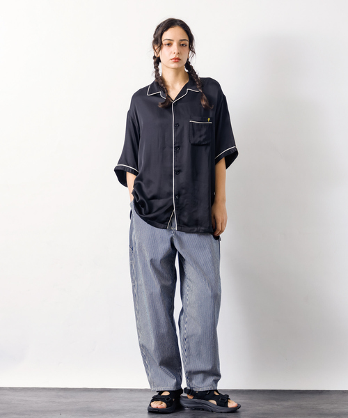 PENDLETON（ペンドルトン）の「【PENDLETON/ペンドルトン】Piping Open Collar Shirt/パイピング刺繍オープンカラーシャツ/ユニセックス（シャツ/ブラウス・メンズ・ブラック/ホワイト・M/L）」の4枚目の写真