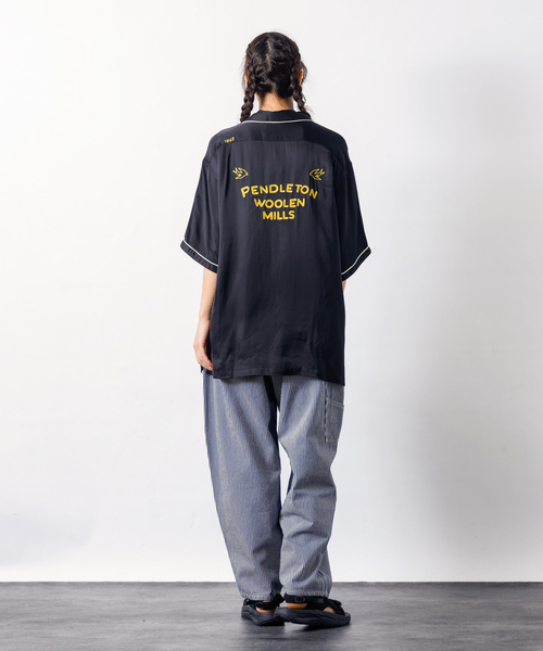 PENDLETON（ペンドルトン）の「【PENDLETON/ペンドルトン】Piping Open Collar Shirt/パイピング刺繍オープンカラーシャツ/ユニセックス（シャツ/ブラウス・メンズ・ブラック/ホワイト・M/L）」の6枚目の写真