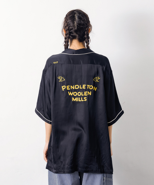 PENDLETON（ペンドルトン）の「【PENDLETON/ペンドルトン】Piping Open Collar Shirt/パイピング刺繍オープンカラーシャツ/ユニセックス（シャツ/ブラウス・メンズ・ブラック/ホワイト・M/L）」の8枚目の写真