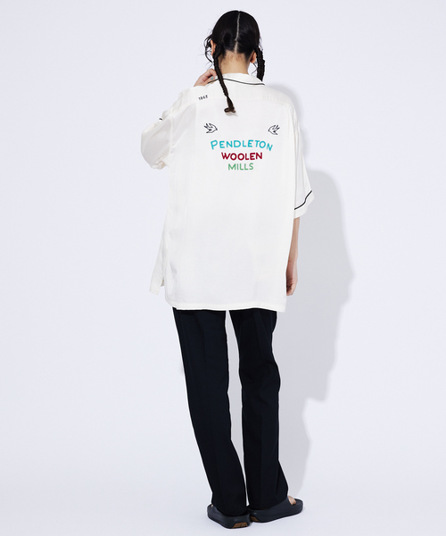 PENDLETON（ペンドルトン）の「【PENDLETON/ペンドルトン】Piping Open Collar Shirt/パイピング刺繍オープンカラーシャツ/ユニセックス（シャツ/ブラウス・メンズ・ブラック/ホワイト・M/L）」の22枚目の写真