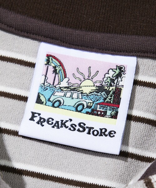 FREAK'S STORE（フリークスストア）の「FREAK’S STORE/フリークスストア 【Beach & Festival】マルチボーダー パイル ポロシャツ ショートスリーブ（ポロシャツ・メンズ・ブラック/グレイッシュベージュ/サックスブルー・MEDIUM/LARGE）」の7枚目の写真