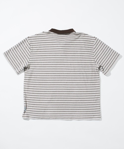 FREAK'S STORE（フリークスストア）の「FREAK’S STORE/フリークスストア 【Beach & Festival】マルチボーダー パイル ポロシャツ ショートスリーブ（ポロシャツ・メンズ・ブラック/グレイッシュベージュ/サックスブルー・MEDIUM/LARGE）」の13枚目の写真