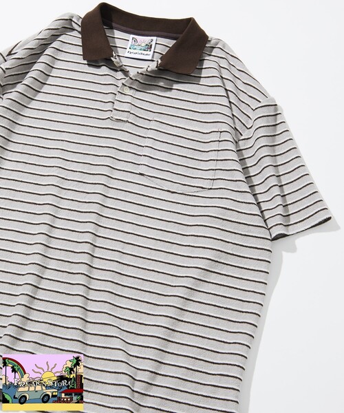 FREAK'S STORE（フリークスストア）の「FREAK’S STORE/フリークスストア 【Beach & Festival】マルチボーダー パイル ポロシャツ ショートスリーブ（ポロシャツ・メンズ・ブラック/グレイッシュベージュ/サックスブルー・MEDIUM/LARGE）」の22枚目の写真