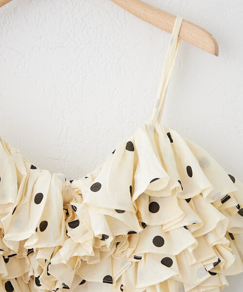 トップス crinkle crinkle crinkle dot frill cami dot frill cami | BLACK