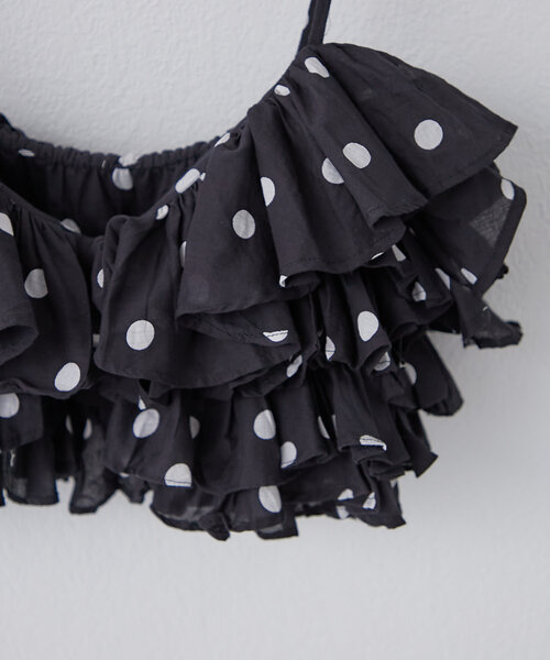 トップス crinkle crinkle crinkle dot frill cami VONIQUE / crinkle crinkle crinkle/ dot frill cam