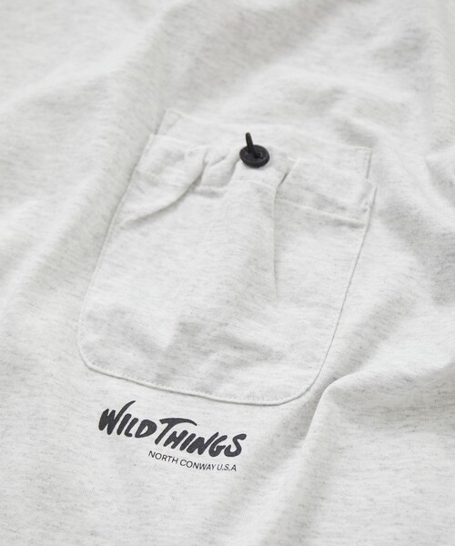 WILD THINGS（ワイルドシングス）の「限定展開 WILD THINGS×FREAK'S STORE/ワイルドシングス 別注 ビッグシルエット ギミック ポケットTシャツ（Tシャツ/カットソー・メンズ・ホワイト/ブラック/アッシュグレー/グレイッシュベージュ・SMALL/LARGE/MEDIUM）」の8枚目の写真