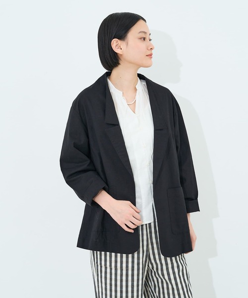 collex（コレックス）の「ショールカラージャケット ブラック（テーラードジャケット・レディース・ブラック・フリー）」の2枚目の写真