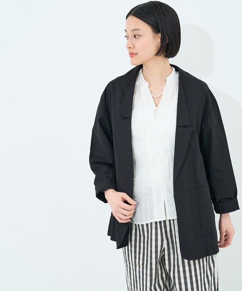 collex（コレックス）の「ショールカラージャケット ブラック（テーラードジャケット・レディース・ブラック・フリー）」の3枚目の写真