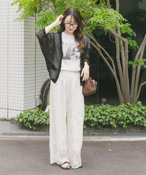 ITEMS URBANRESEARCH(アイテムズ アーバンリサーチ)の「メッシュニットカーディガン(カーディガン/ボレロ・レディース・グレー系その他/ブラック/ブラウン・FREE)」の6枚目の写真