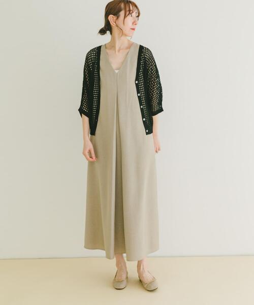 ITEMS URBANRESEARCH(アイテムズ アーバンリサーチ)の「メッシュニットカーディガン(カーディガン/ボレロ・レディース・グレー系その他/ブラック/ブラウン・FREE)」の10枚目の写真