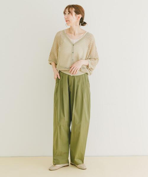 ITEMS URBANRESEARCH(アイテムズ アーバンリサーチ)の「メッシュニットカーディガン(カーディガン/ボレロ・レディース・グレー系その他/ブラック/ブラウン・FREE)」の19枚目の写真