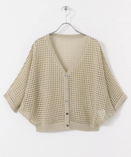 ITEMS URBANRESEARCH(アイテムズ アーバンリサーチ)の「メッシュニットカーディガン(カーディガン/ボレロ・レディース・グレー系その他/ブラック/ブラウン・FREE)」の20枚目の写真
