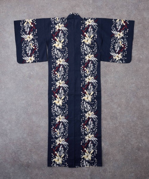 選べるアソート花柄 浴衣 5点セット【浴衣＋兵児帯＋飾り帯+帯留め+