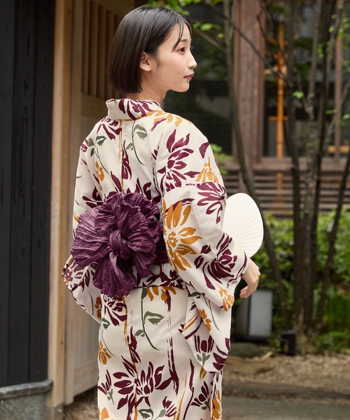 花柄浴衣・帯セット・下駄・手持ちバッグ4点セット 楽天市場】2024年 新作 レディース 浴衣 4点セット (ゆかた/下駄