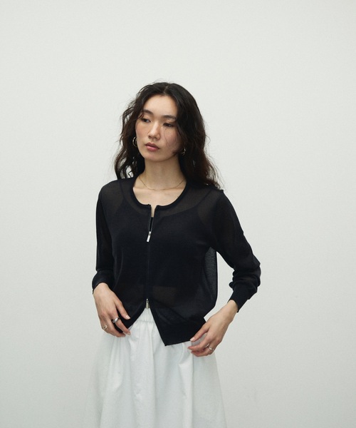 Be You 【 Pearl Cardigan Womens Women 】 ファッション レディースファッション トップス カーディガン ボレロ レディー ビジューZIPカーデ|RETRO GIRL | RETRO GIRL ONLINE STORE