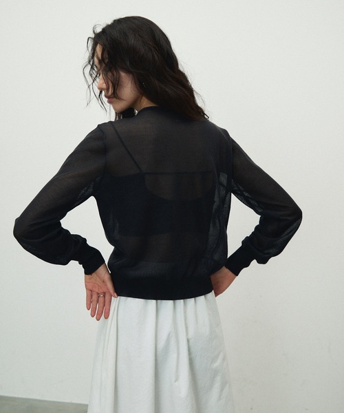 Lutim by u（ルチバイユー）の「Double Zip Crew Neck Cardigan / ダブルジップクルーネックカーディガン（カーディガン/ボレロ・レディース・ホワイト/イエロー/ブラック/グレー・FREE）」の16枚目の写真