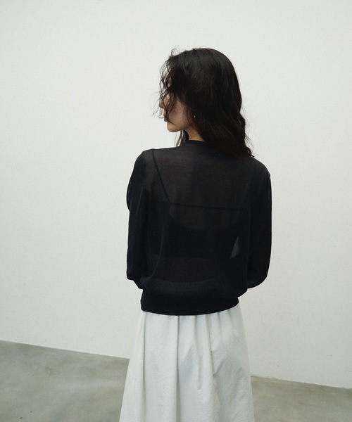 Lutim by u（ルチバイユー）の「Double Zip Crew Neck Cardigan / ダブルジップクルーネックカーディガン（カーディガン/ボレロ・レディース・ホワイト/イエロー/ブラック/グレー・FREE）」の22枚目の写真