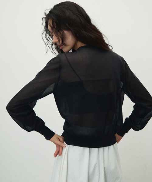 Lutim by u（ルチバイユー）の「Double Zip Crew Neck Cardigan / ダブルジップクルーネックカーディガン（カーディガン/ボレロ・レディース・ホワイト/イエロー/ブラック/グレー・FREE）」の21枚目の写真