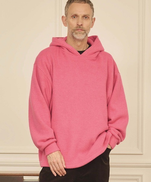 Kelen（ケレン）の「mpa3818- EYCK カラーニットフーデイー パーカー（パーカー・メンズ・グリーン系その他/ブラック/ブラウン/ピンク・38/40/42）」の4枚目の写真