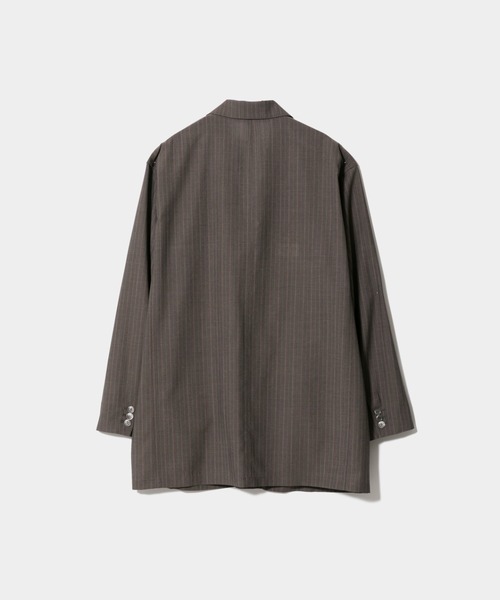 beautiful people(ビューティフルピープル)の「sheer stripe suiting shirt jacket(テーラードジャケット・レディース・ブラウン・38/40)」の2枚目の写真