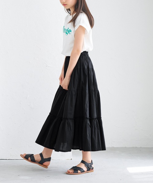キッズ 親子お揃いティアードスカート（スカート）｜coca（coca