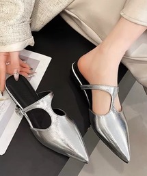 Tストラップセパレートパンプス