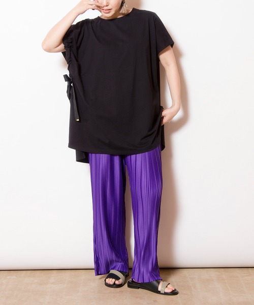 ランダムプリーツテーパードパンツ（その他パンツ）｜OSMOSIS