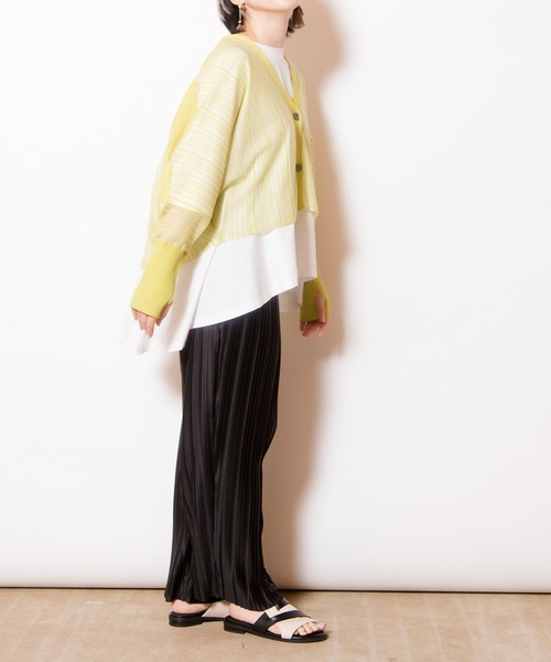 OSMOSIS(オズモーシス)の「ランダムプリーツテーパードパンツ(その他パンツ・レディース・パープル/ブラック/ライトグレー/ネイビー・ONE SIZE)」の20枚目の写真