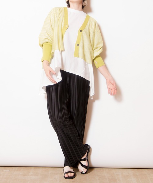 OSMOSIS(オズモーシス)の「ランダムプリーツテーパードパンツ(その他パンツ・レディース・パープル/ブラック/ライトグレー/ネイビー・ONE SIZE)」の17枚目の写真