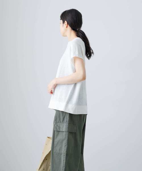 新品タグ付き　かぐれ　リネンフレンチスリーブニット　NATURAL かぐれ｜リネンフレンチスリーブニット | Rakuten Fashion(楽天