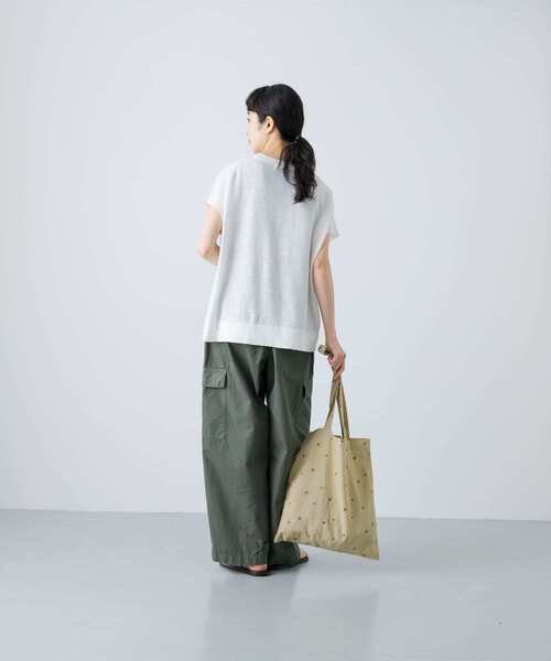 新品タグ付き　かぐれ　リネンフレンチスリーブニット　NATURAL カグレ かぐれ リネンフレンチスリーブニット （NATURAL